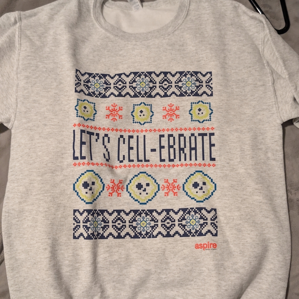Thermo Fisher Gray Holiday Cell Crewneck